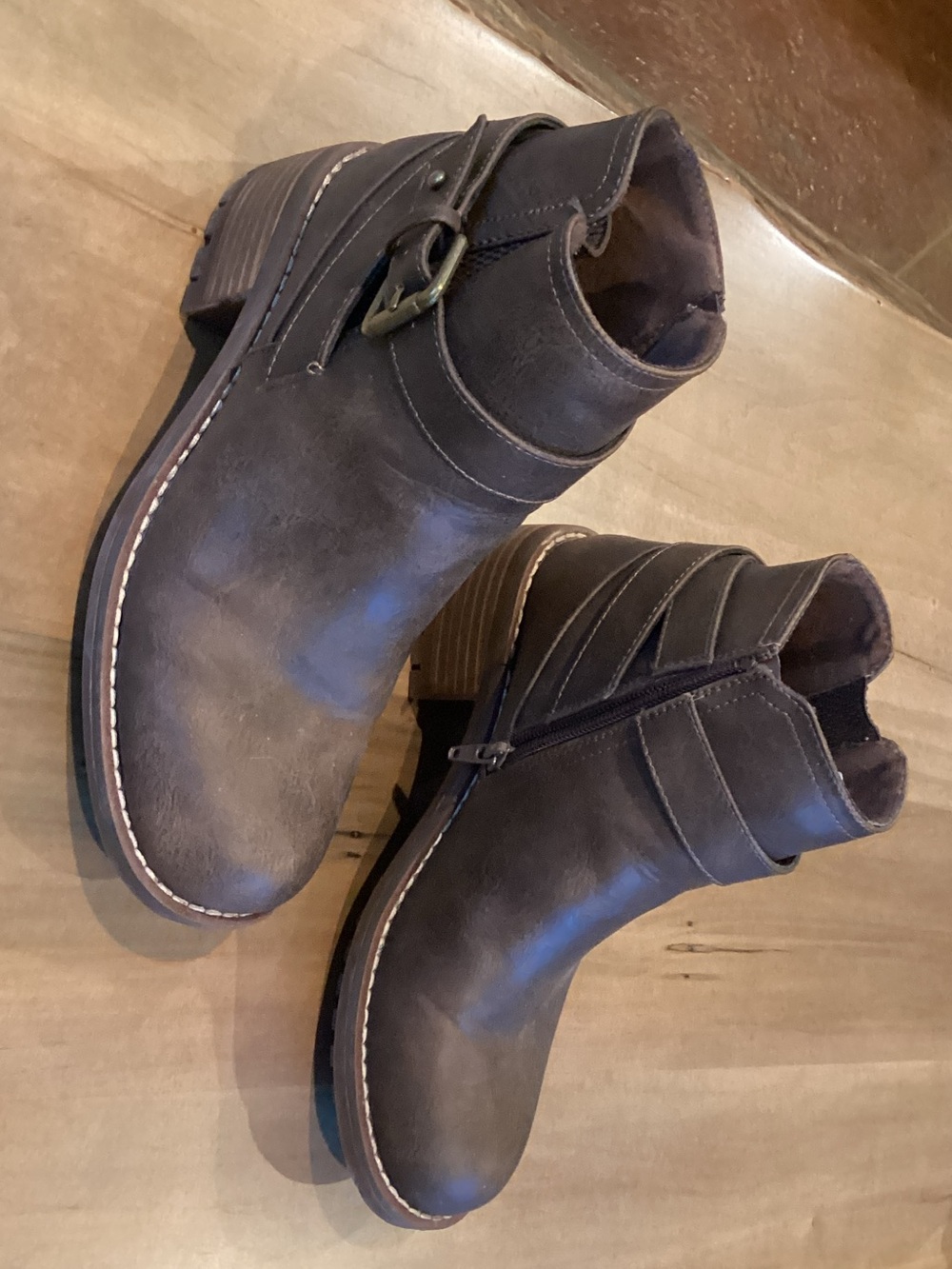Dark Brown Chukka Boots with Buckle Strap